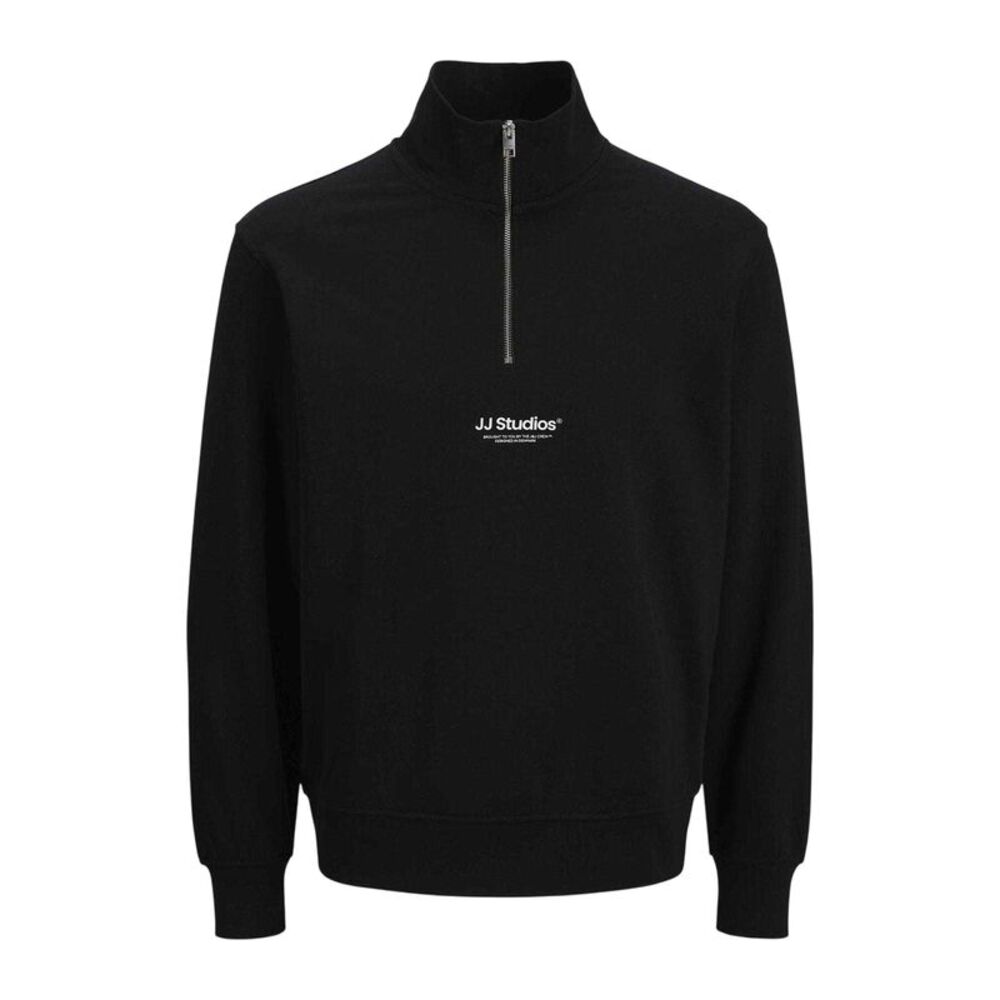 Jack And Jones Mens Soho Quarter Zip Sweatshirt / Black